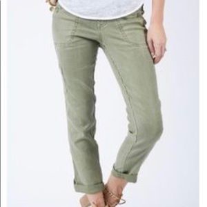 Level 99 Evereve cropped linen cargo